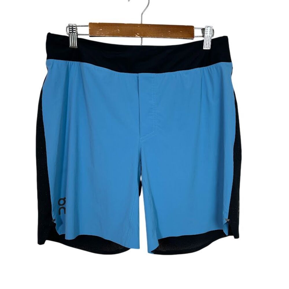 On Cloud Running Lined Lightweight Shorts Mens L Blue Performance 8” Inseam